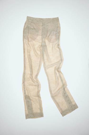 PANTALÓN JACQUARD BOTONES ZW COLLECTION LIMITED EDITION - Crudo de Zara