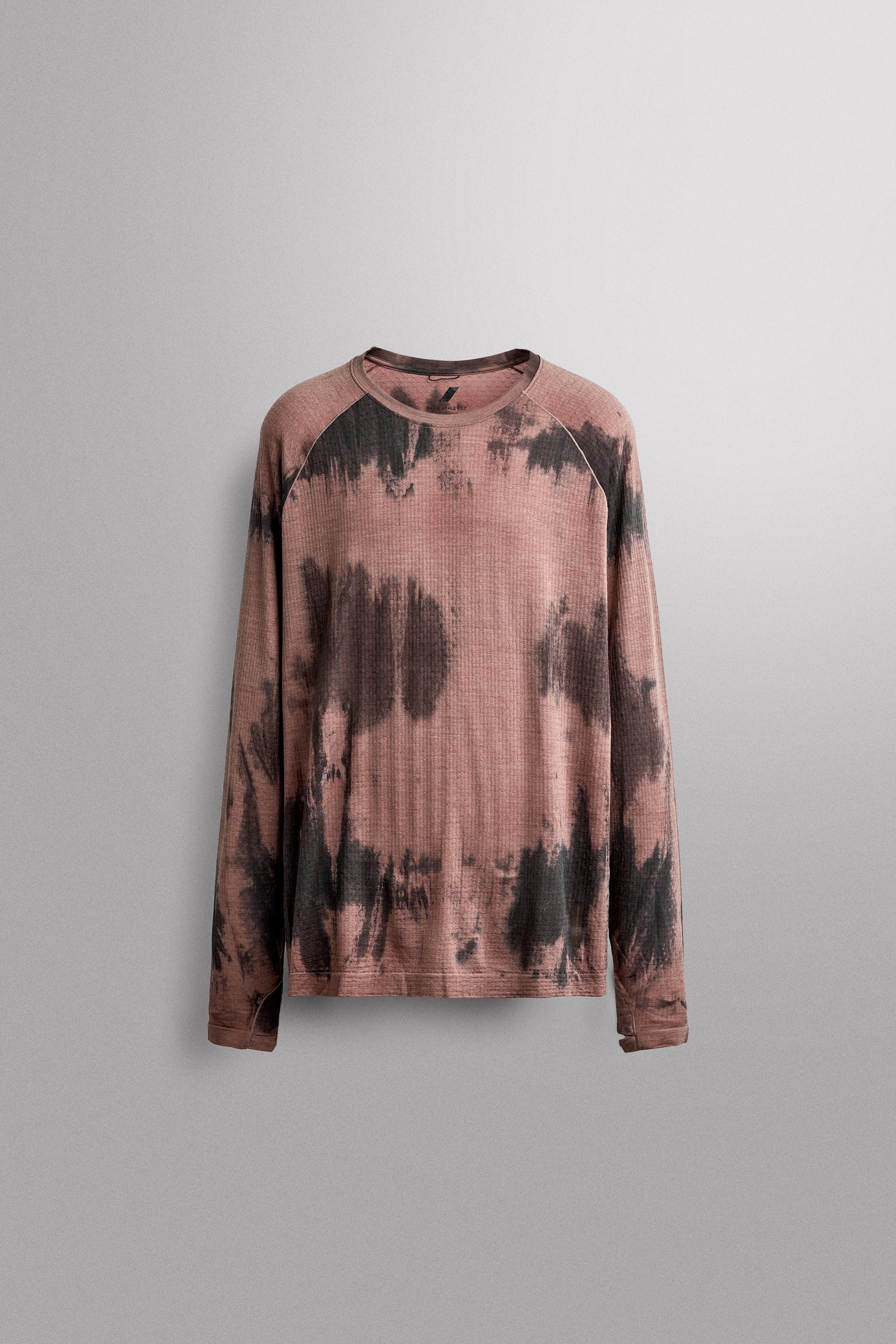 Zara YÜN KARIŞIMLI BASKILI TEKNİK T-SHIRT görsel 6