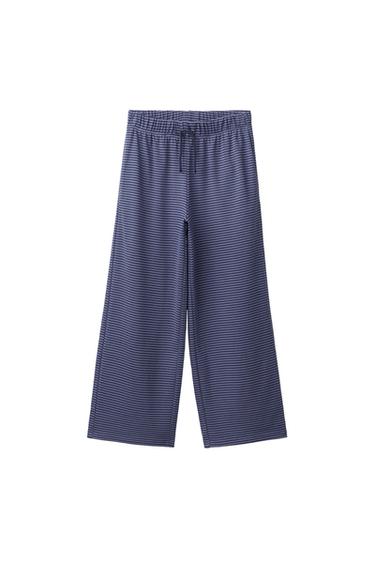 PANTALÓN PIJAMERO RAYAS - Azul de Zara