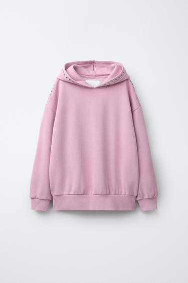 STUDDED HOODIE - Pink by Zara