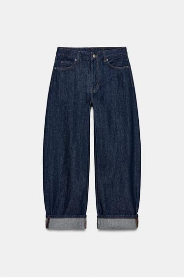 JEANS ZW COLLECTION BALLOON TIRO MEDIO - Azul de Zara