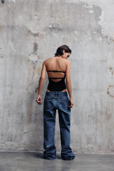 BODY HALTER LACETS - Noir de Zara