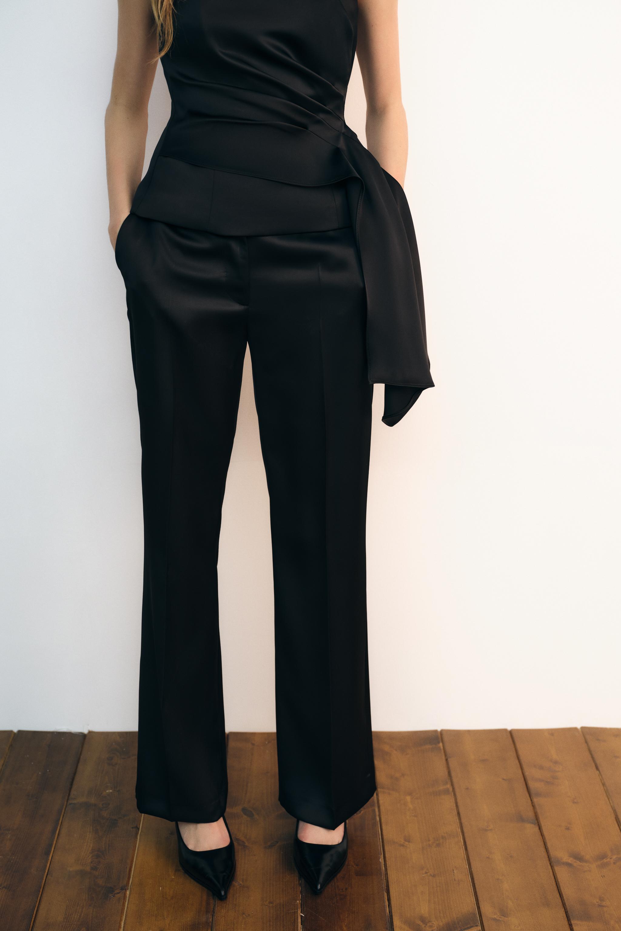 Satin pants zara online