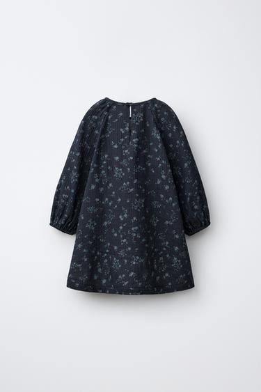 FLORAL PRINT DRESS — Anthracite grey 2