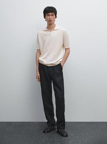 Polo manga corta algodón mecerizado - Crudo de Zara - Imagen 0