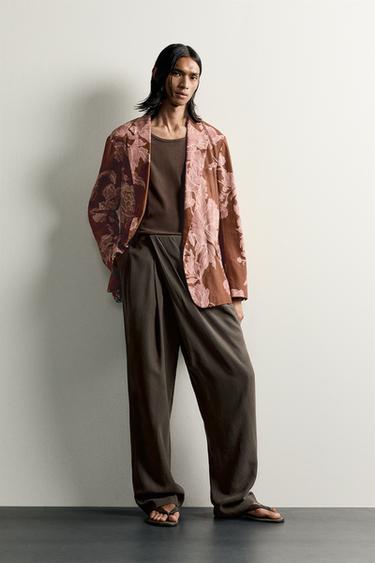 LIMITED EDITION FLOWING DRAPED TROUSERS - Sand / Marl by Zara