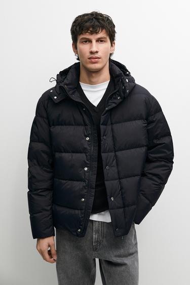 Hooded down jacket — Blue 2