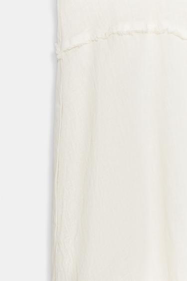 ZW COLLECTION 100% LINEN MIDI DRESS - Ecru by Zara - Image 6