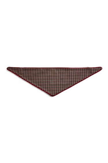 Zara CHRISTMAS COTTON CHECK PET BANDANA - Green - Image 0