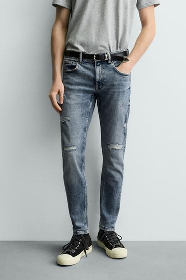 SKINNY FIT JEANS - Mid-blue by Zara