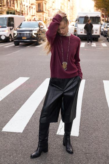 WOOL AND ALPACA JUMPER - Pink by Zara - Image 0