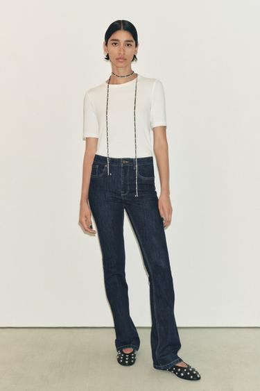 ZW COLLECTION BOOTCUT MID-WAIST CONTOUR JEANS - Blue by Zara - Image 0