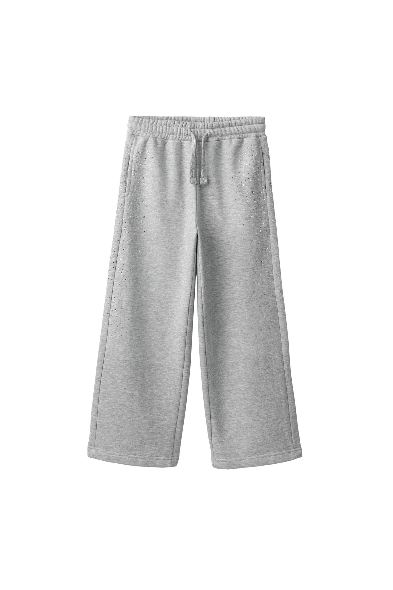 БРЮКИ WIDE LEG С ОТДЕЛКОЙ СТРАЗАМИ
