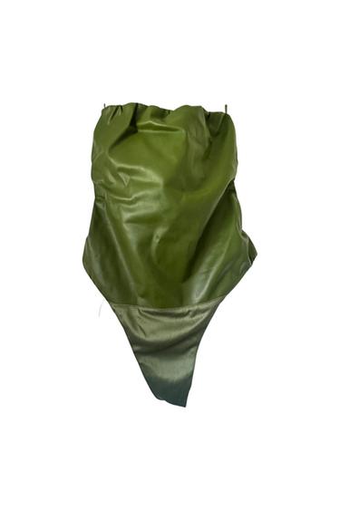 FAUX LEATHER BODYSUIT