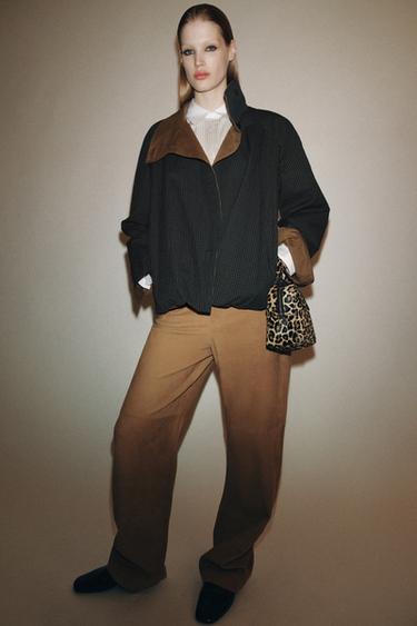 KURZER WENDE-TRENCHCOAT ZW COLLECTION - Schwarz / Braun von Zara