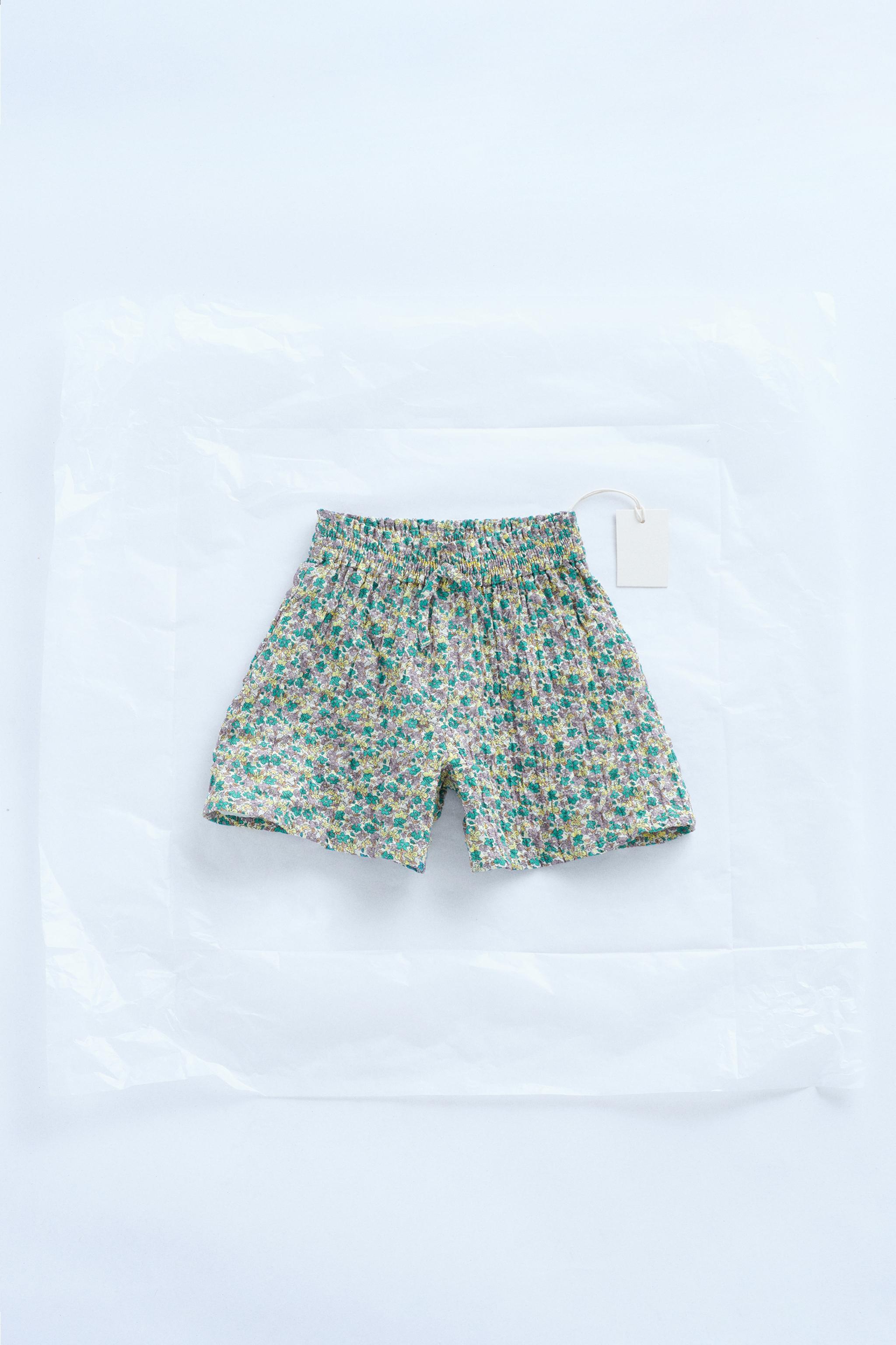 TIMELESS FLORAL PRINT BERMUDA SHORTS Green Blue ZARA South