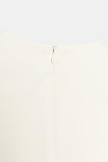 CONTRAST MIDI DRESS - Ecru by Zara - Image 11