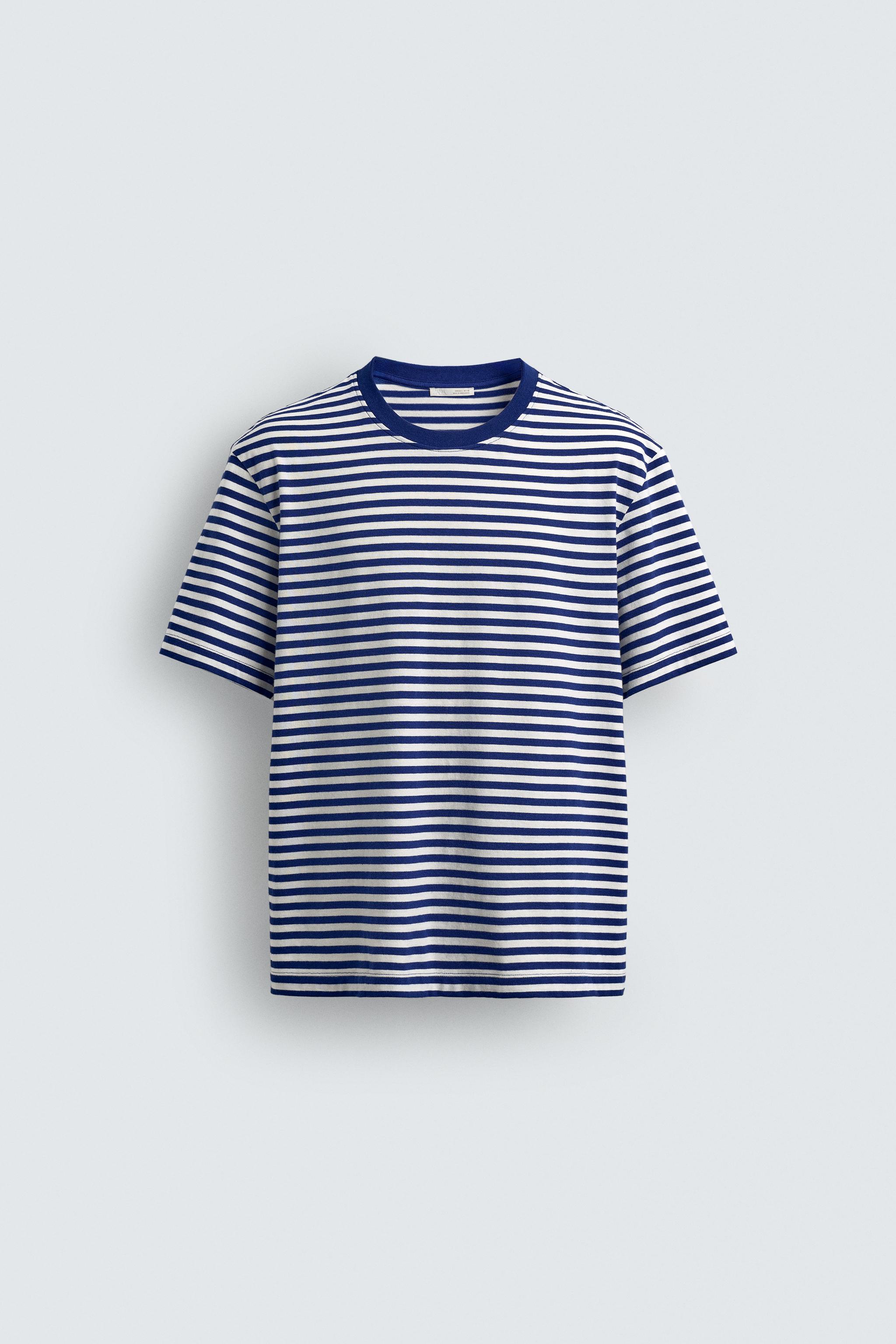 REGULAR FIT STRIPED JACQUARD T-SHIRT