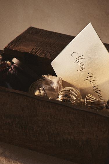 ANTIQUE-FINISH WOODEN BOX - Brown by Zara