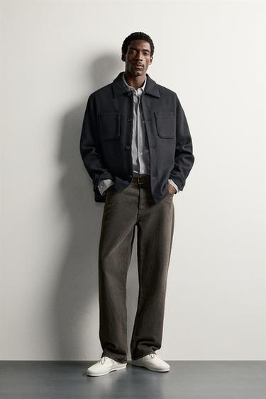 SOBRECAMISA ACOLCHADO BRILLO CONTRASTE - Marino de Zara