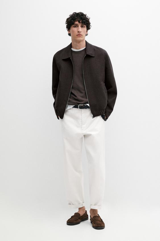 Wool bomber jacket with zip from Zara - $320