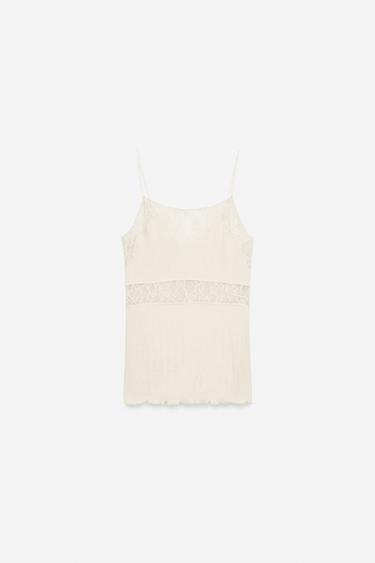 SEAMLESS LACE TOP - Beige-pink by Zara - Image 3