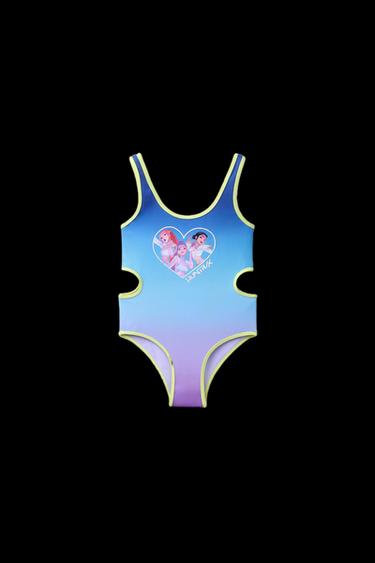 6-14 YEARS/ KPOP DEMON HUNTERS™ NETFLIX © CUT-OUT SWIMSUIT - Blue by Zara - Image 0