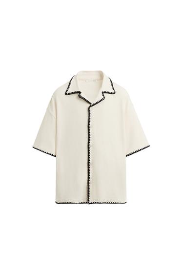 CONTRAST TRIM SHIRT