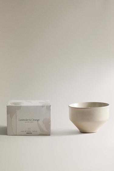 (230 G) LAVENDER & ORANGE SCENTED CANDLE - Lavender by Zara