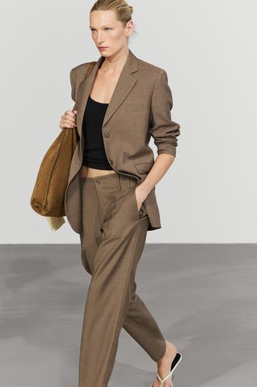 Melange 100% wool suit blazer — Dark mink 1