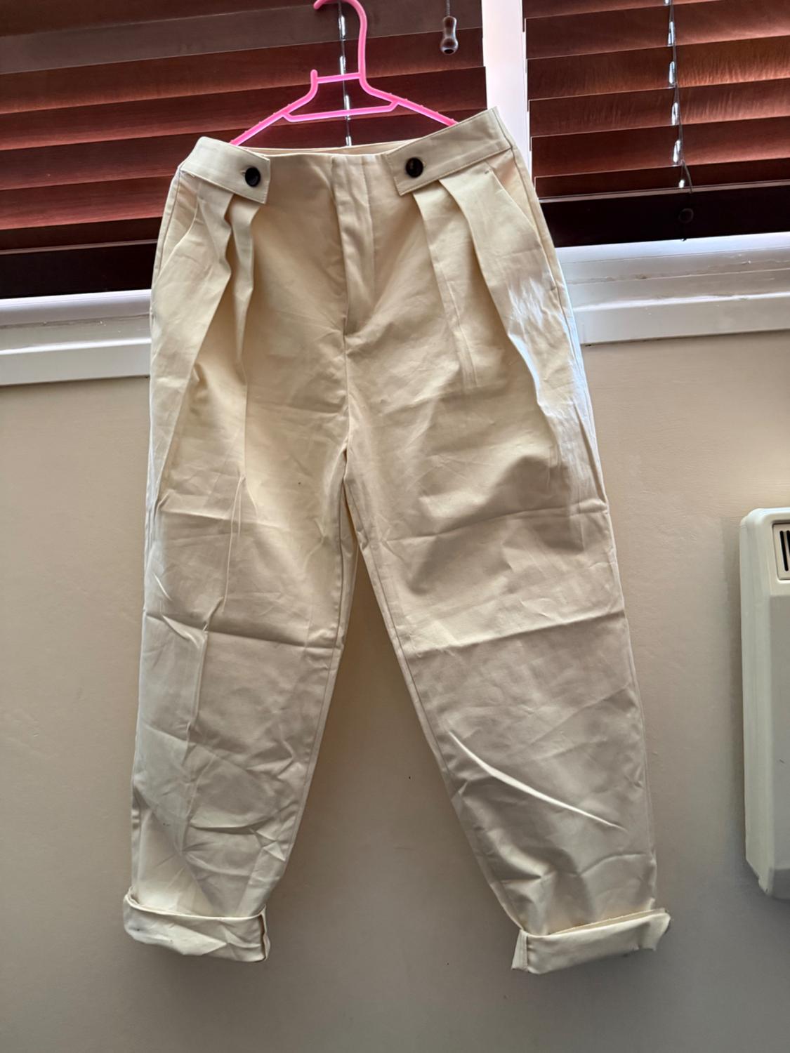 CARROT FIT TROUSERS WITH BUTTON WAIST - Image 2