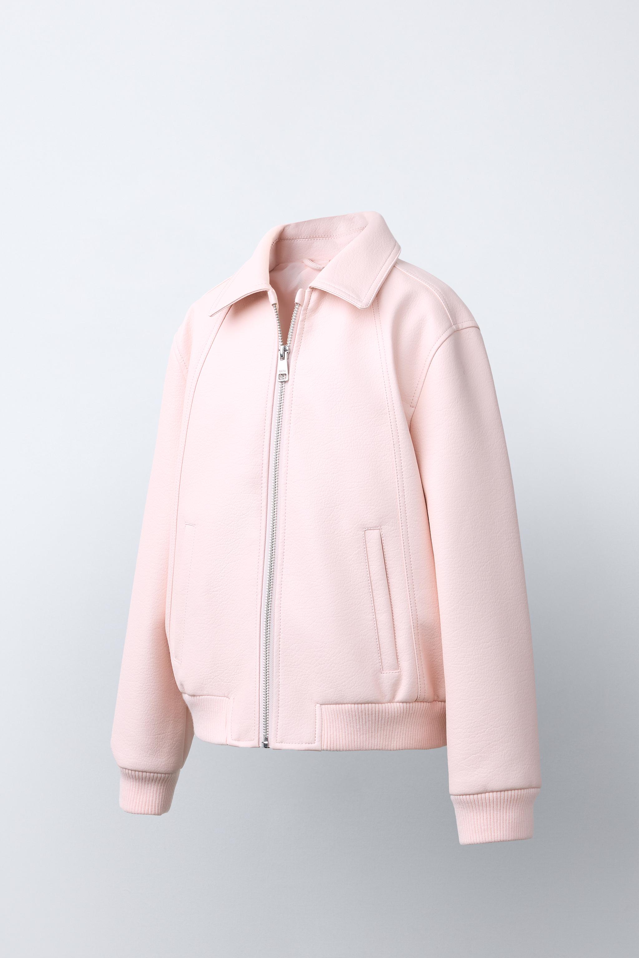BLOUSON BOMBER EFFET MATIÈRE SYNTHÉTIQUE