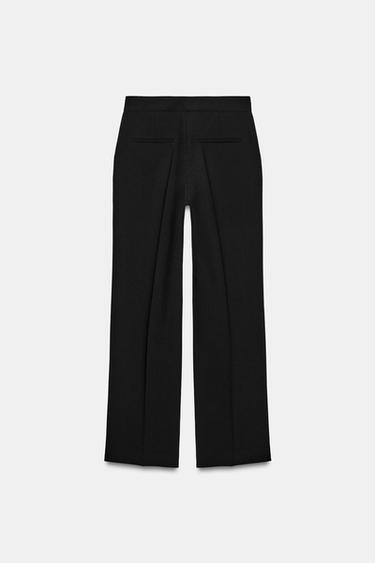 PANTALON DROIT TAILLE HAUTE - Noir de Zara - Image 7