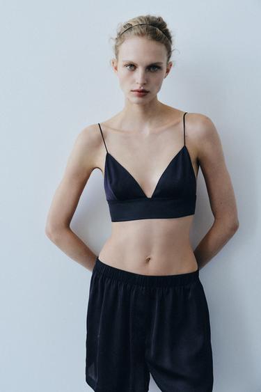PLAIN SATIN SHORTS - Midnight blue by Zara - Image 0