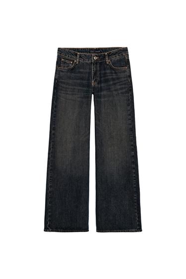 JEANS Z1975 WIDE LEG TIRO BAJO - Negro / Marrón de Zara
