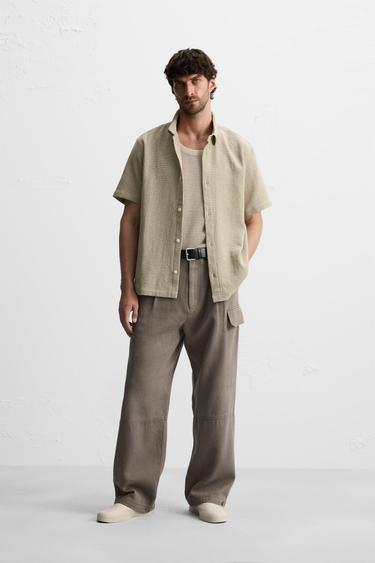 TEXTURED SHIRT - Greenish by Zara - Image 0
