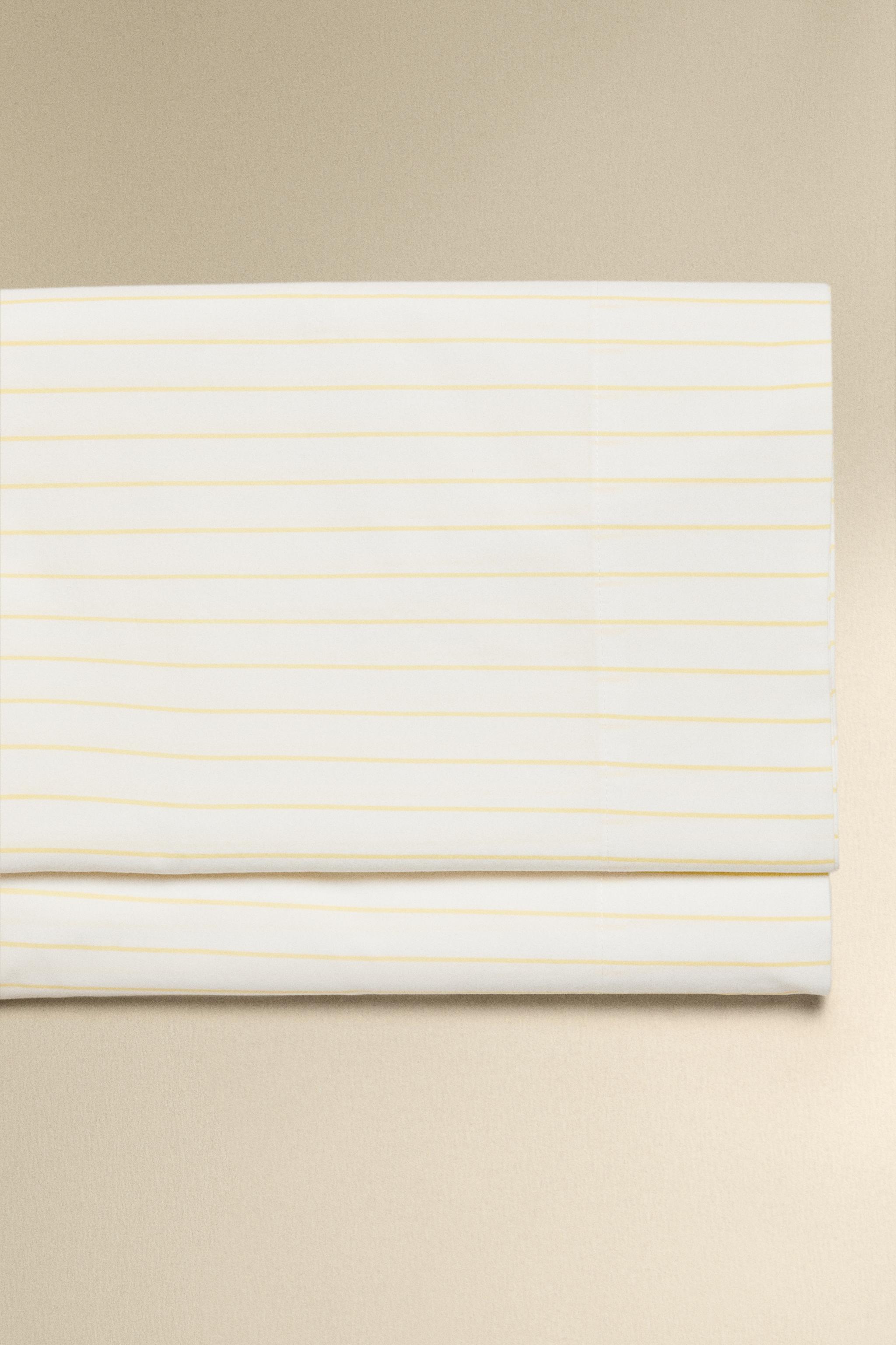 FADED COTTON STRIPED FLAT SHEET