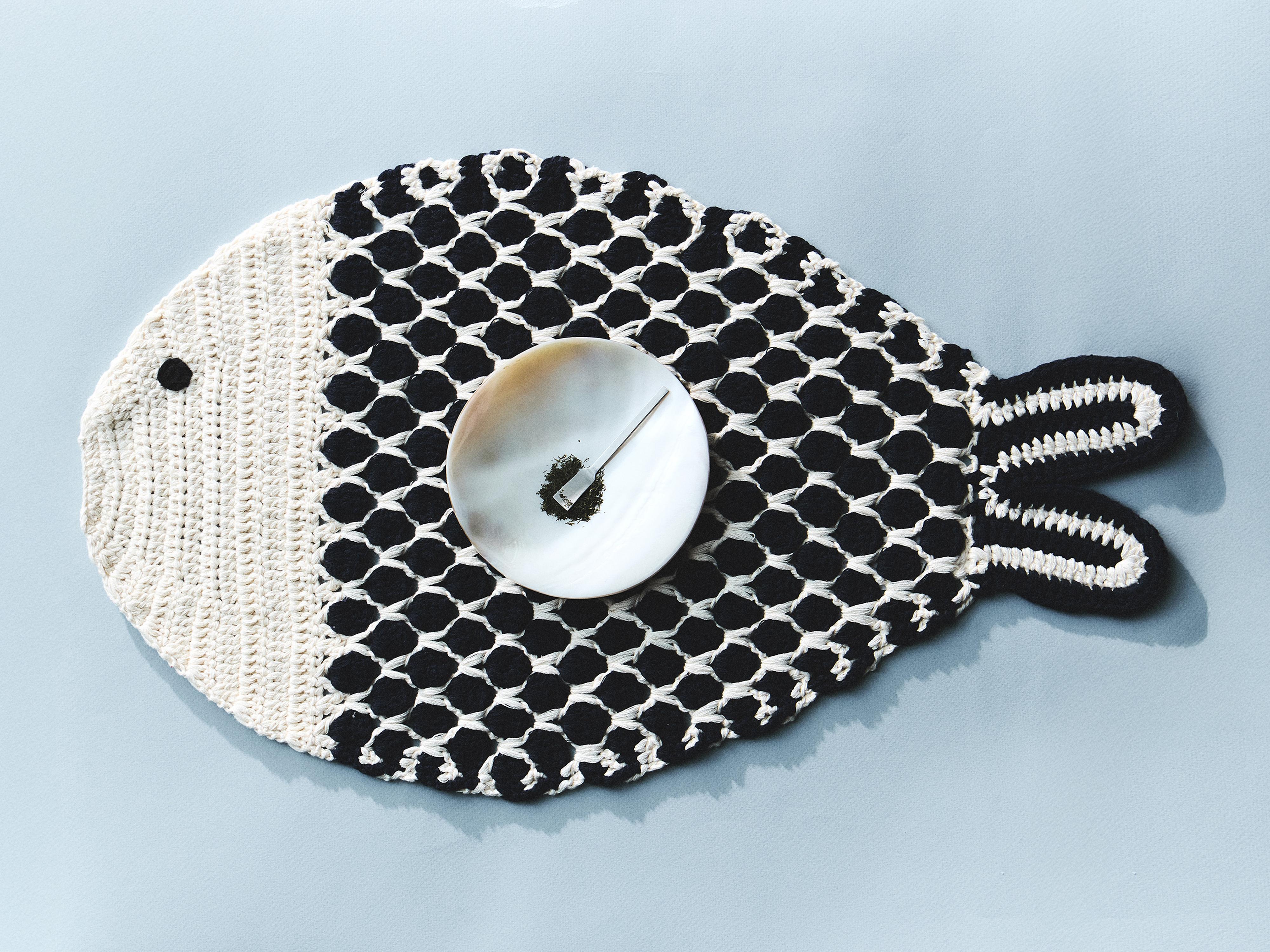 QUILTED FISH PLACEMAT — Blue