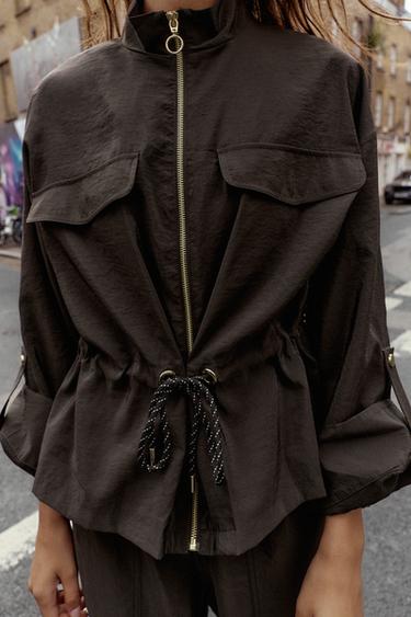 VESTE SAFARI CORDON - Marron foncé de Zara - Image 4