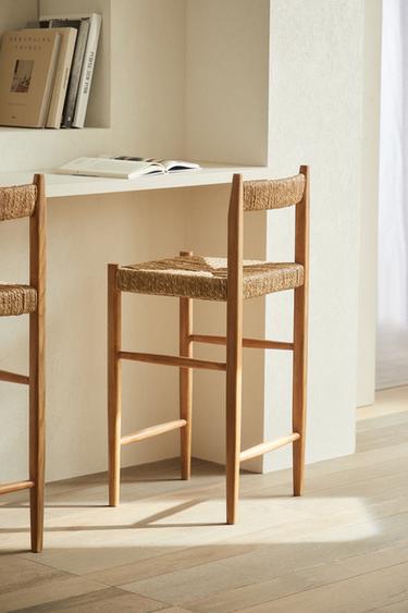 ASH BAR STOOL - Light beige by Zara