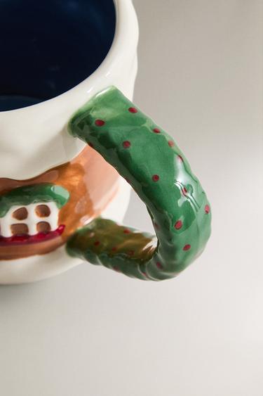 CHILDREN'S CERAMIC CHRISTMAS GINGERBREAD HOUSE MUG - Multicoloured by Zara - Image 2