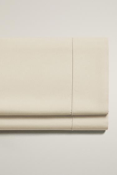 Zara PERCALE FLAT SHEET (300 THREAD COUNT) - Ecru