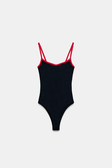 BODY VIVOS CONTRASTE - rojo/marino de Zara