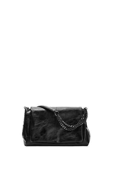 SCHULTERTASCHE MIT ROCK-UMSCHLAG - Schwarz von Zara