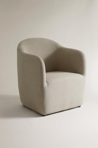 LINEN ACCENT CHAIR - Light beige by Zara - Image 0