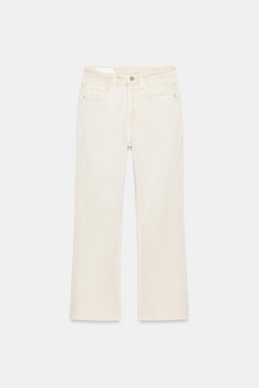 TRF CROPPED HIGH-WAIST FLARE JEANS - Ice by Zara