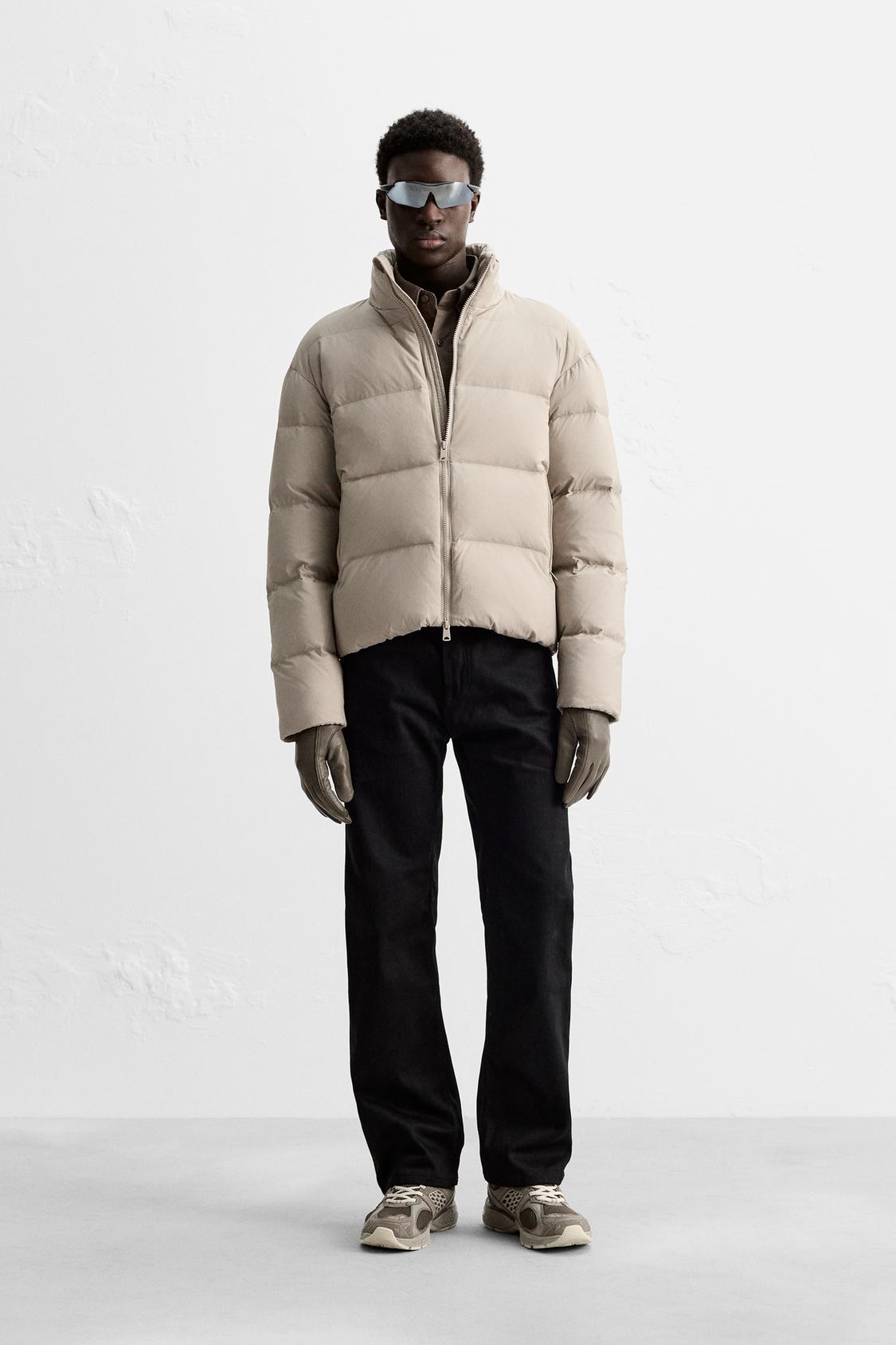 ВОДООТТАЛКИВАЮЩАЯ ПУХОВАЯ КУРТКА ZARA ИЗ 100% ПУХА И ПЕРЬЕВ