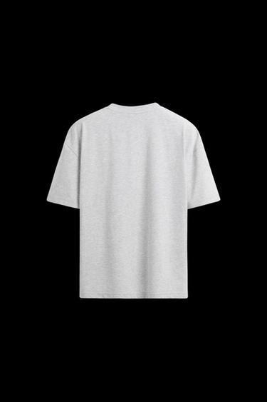 WASHED PRINT T-SHIRT - SILVER UNIVERSE by Zara