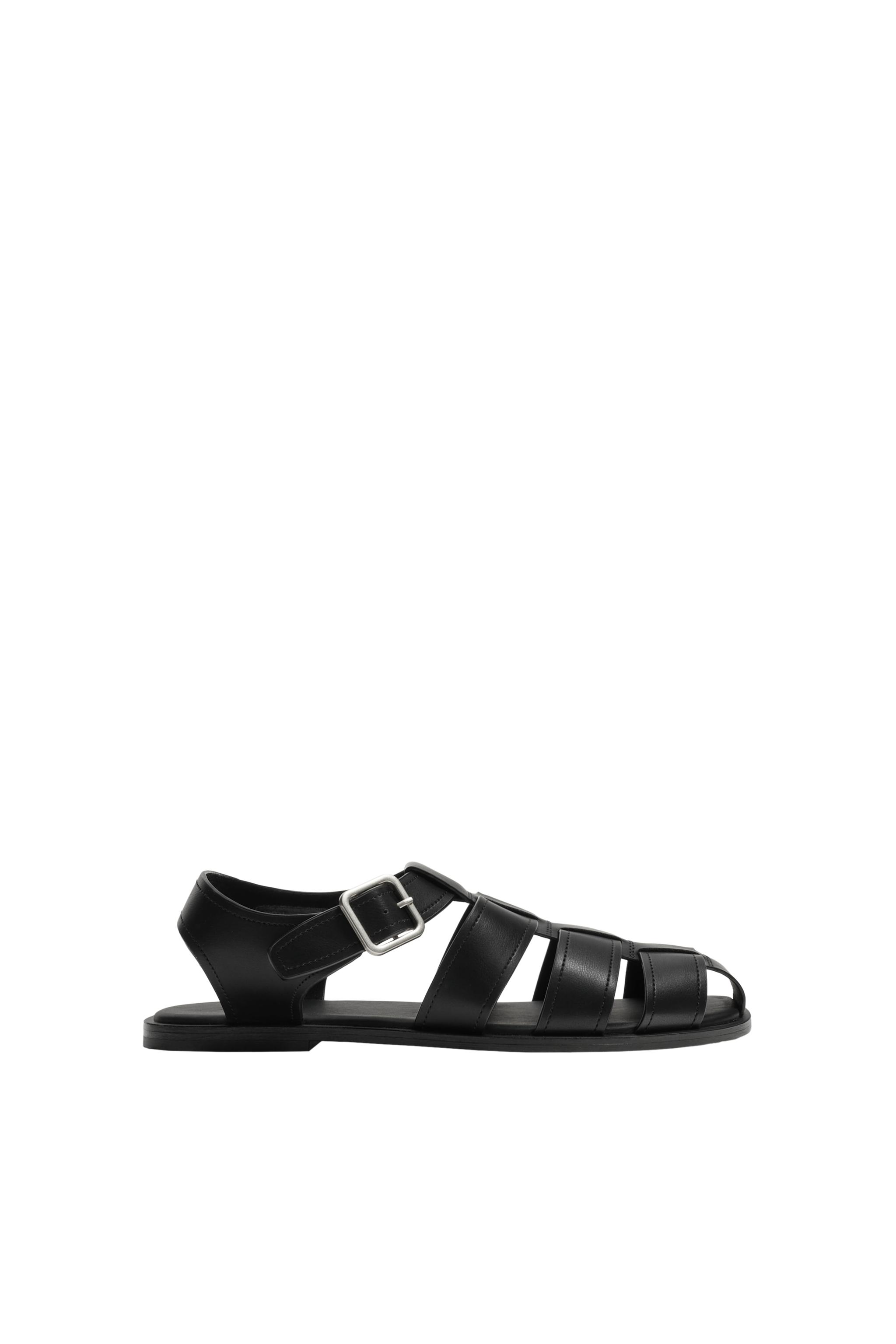 Zara Man Black fisherman Buckle Slide Sandals. Size 43/10 BUCKLED FISHERMAN SANDALS - Black | ZARA United States main image 2