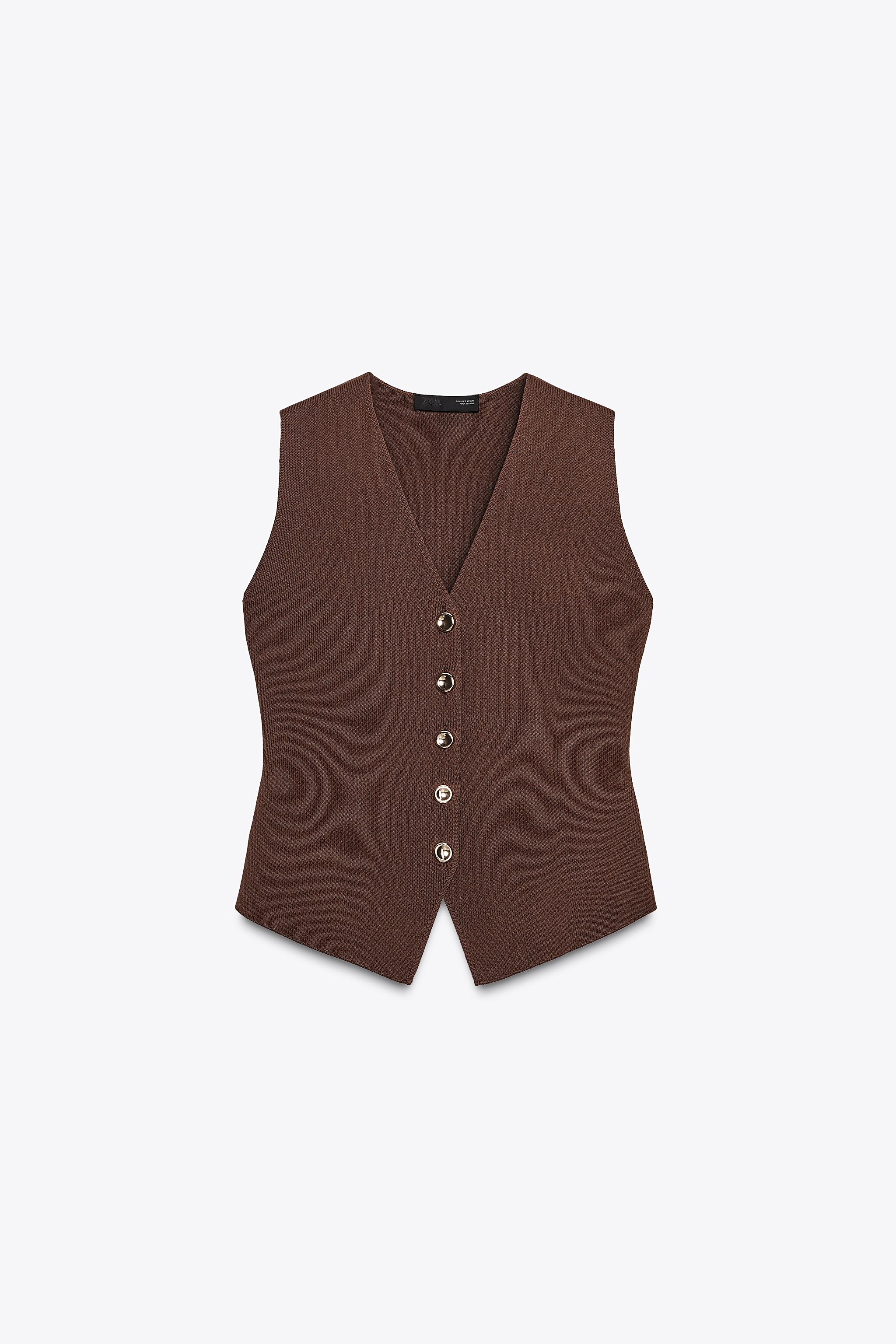 春秋　ニットショートジレ　ベスト　ジップカラーニットベスト クラネ zara 楽天市場】ニット ベスト レディース 春 ニットベスト ジレ